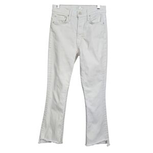 MOTHER The Insider Crop Step Fray Cream Puffs Luxury Jeans Womens Size 25